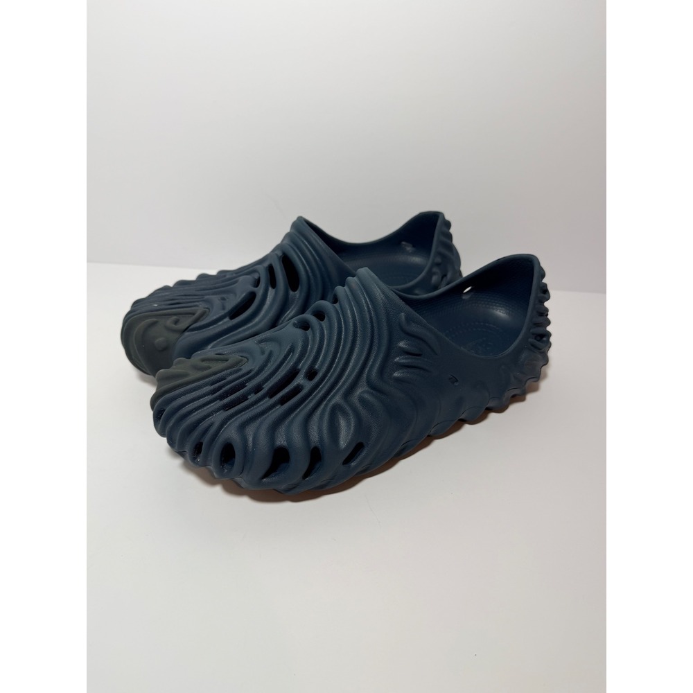 Crocs Salehe Bembury Pollex Niagara Size M11 Navy Blue Fingerprint strap missing